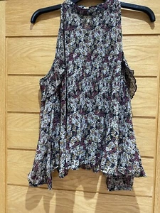 Zara Cold Shoulder Blouse Size Medium - Picture 1 of 8