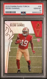 2019 PANINI PASS/TORCH DEEBO SAMUEL 19/60 JERSEY# MATCH! PSA 10 - Picture 1 of 2
