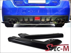 Negro mate Extensión del parachoques trasero Labio divisor para 2015 + Subaru WRX / STI Sedán - Imagen 1 de 3