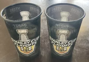 Vegas Golden Knights NHL 2017-2018 Inaugural Season Plastic Cups (Set of 2) - Picture 1 of 2