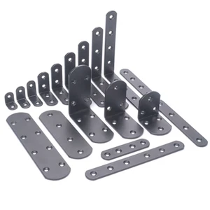 Bracket Right Angle Black Stainless Steel / Iron Brackets 20mm*20mm*198mm*20mm - Picture 1 of 12