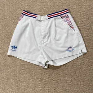 VINTAGE Adidas Olympic Shorts Mens 30 x 3 White 1992 Barcelona Games Sports 90s - Picture 1 of 13