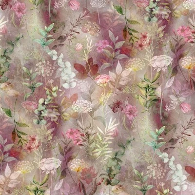 Patchwork Quilting Sewing Fabric Blush Garden Blossom 50x55cm FQ - Image 1 of 3
