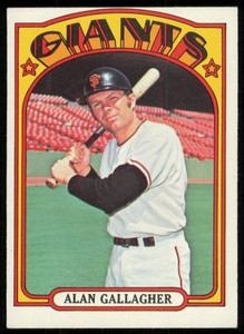 1972 TOPPS ALAN GALLAGHER SAN FRANCISCO GIANTS #693 VG/EX - HIGH # - SP