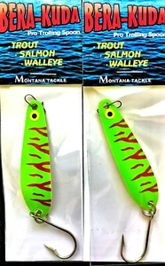 Lachs, Forelle, Walleye Pro Trolling Spoons (2): "RED GECKO" - Bild 1 von 2