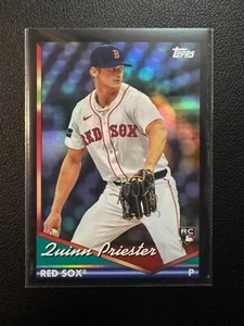 QUINN PRIESTER RC 2024 Topps Archives Black Foil #222 Boston Red Sox - Picture 1 of 2