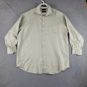 Claiborne Shirt Mens Extra Large Beige !00% Linen Beach Summer Casual Outdoor - Picture 1 of 8