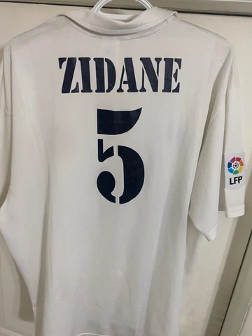 REAL MADRD HOME JERSEY 2001 ZIDANE XL 100% AUTHENTIC Cover