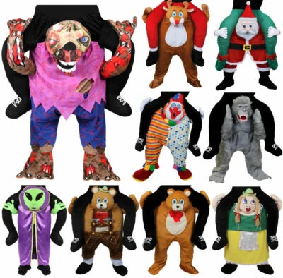 ADULT HALLOWEEN COSTUME MENS RIDE ON FANCY DRESS PIGGY BACK NOVELTY FUNNY OUTFIT - Image 1 of 4