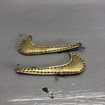 Lot Of 2 Nike Swoosh Patch Running Shoe Sneaker Badge Logo Small Gold 2” Long - Image 1 of 2
