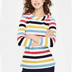 Boden Sarah Ottoman Top Blouse Size 8 Stripe - Picture 1 of 5