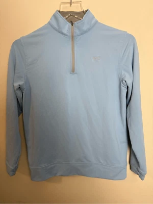 Peter Millar Perth Youth Performance Cuarto de Cremallera Casa Azul Mediano 9-10 Golf A Foto 1 de 4