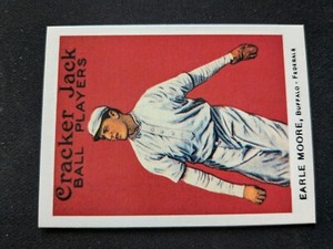 1915 Cracker Jack Reprint Baseball Card # 124 Earl Moore - Buffalo Blues