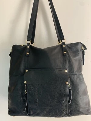 Kooba Leather Handbag Large Black Pebble Leather Purse Shoulder Bag - Image 1 of 4