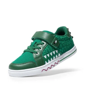 Kids Boys Girls Sneakers Hook Loop Pu Walking Shoes School Fashion Sneakers - Picture 1 of 11