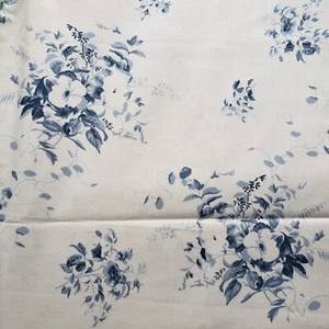 Moda Fabric Padstow Range Cabbage & Roses Blue on Beige Floral 59" x 44" - Picture 1 of 5
