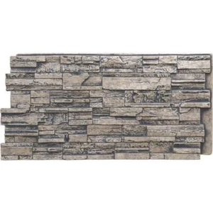 Ekena Millwork Siding Panel 48 5/8"x1 1/4" StoneWall Faux Stone Linen Graphite - Picture 1 of 8