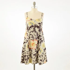 Vestido HD in Paris 2 Retro Estampado Floral Seda Sin Mangas Mini Trapecio Cambio - Imagen 1 de 7