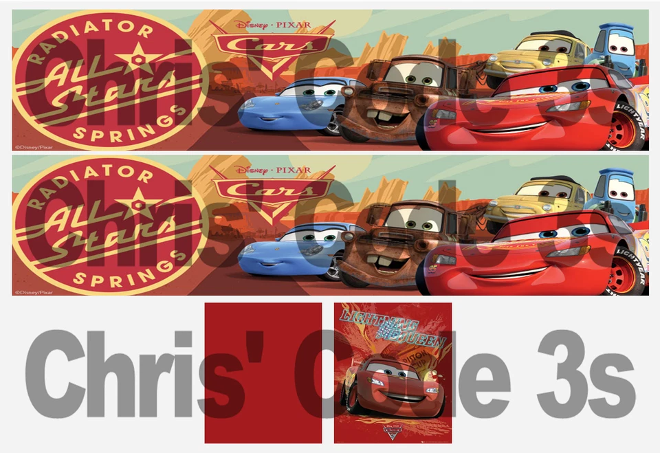 Code 3 Adhesive Vinyl Trailer Decals - Disney Pixar Cars - 1/50 1/64 1/76 1/148 - Image 1 of 1