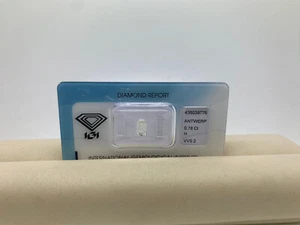 DIAMANTE 0,78 quilates corte esmeralda VVS2 certificado IGI Wesselton (H) - Imagen 1 de 2
