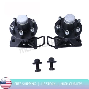 6x 5.5 Lug upgrade 8000LB Shipping Container Wheels, Bolt-on Spindle Kit NEW - Picture 1 of 10