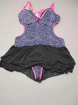 Body de peluche moldeador espalda abierta con aros multicolor para casa de muñecas talla 1 para mujer 1F Foto 1 de 4