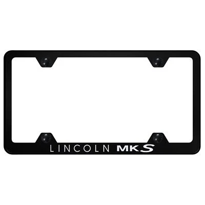 Marco de matrícula de cuerpo ancho con logotipo grabado láser Lincoln MKS Foto 1 de 2