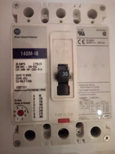 INTERRUPTOR CIRCUITO ALLEN BRADLEY A-B (MCP) BOLETÍN 140M-I8P-C30S-M(A) nuevo - Imagen 1 de 6