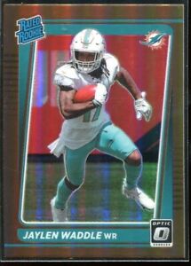 2021 Panini Donruss Optic Prizm Jaylen Waddle #208 Copper Rated Rookie Dolphins