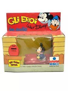 Walt Disney Model Car Mickey Mouse Topolino Esci Eroi in Auto NEW OLD STOCK #AF - Foto 1 di 4