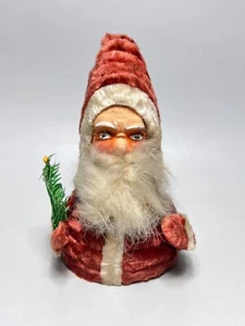 Antique German Paper Mache Santa Claus Nodder Bobblehead Candy Container - Picture 1 of 9