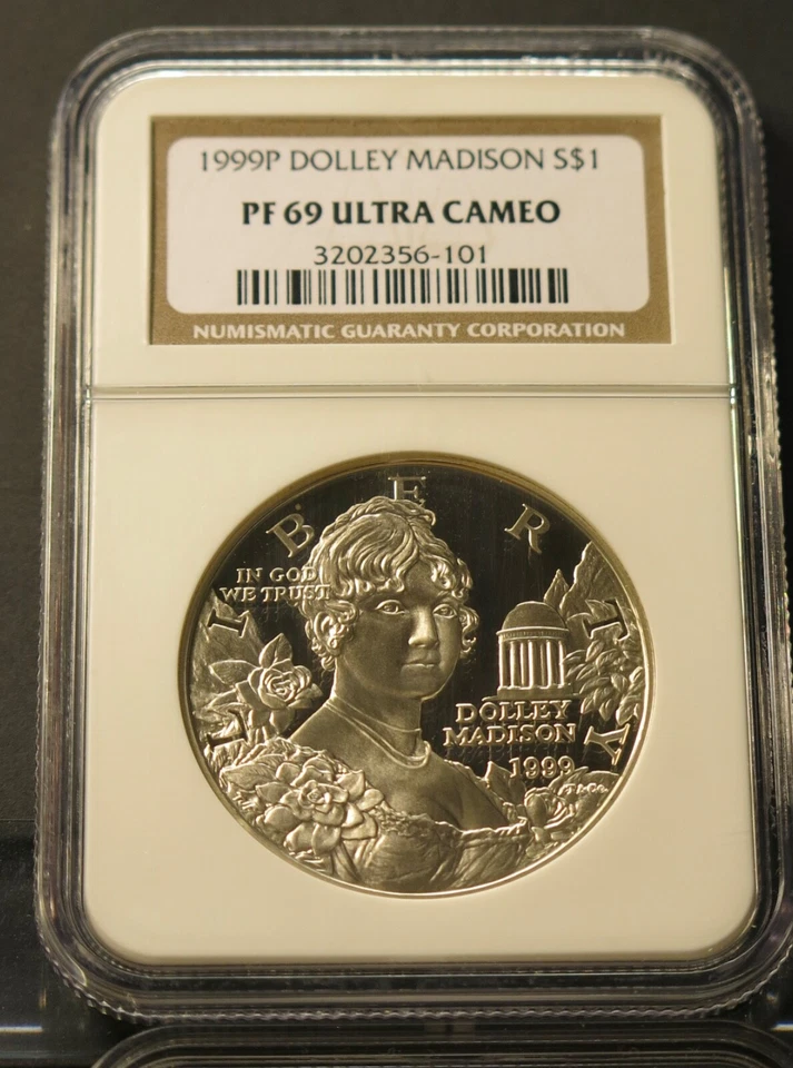 1999  P  DOLLY MADISON PF 69 ULTRA CAMEO NGC - Image 1 of 1