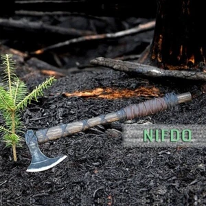 Viking Axe of Ragnar Lothbrok Hunting Axe with Rose Wood Handle - Hand-Forged U - Picture 1 of 9
