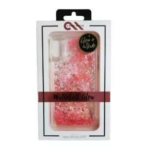 Case Mate Waterfall Glow in The Dark Liquid Pink Glitter Case For Apple iPhone X - Picture 1 of 2