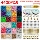4400 Clay Beads Bracelet Making Kit 20 Colors Spacer Flat Beads For Kids Jewelry