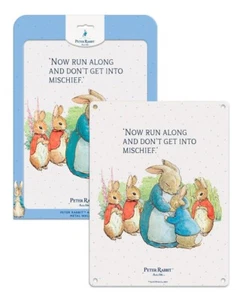 Peter Rabbit Now Run Alon by Beatrix Potter Licensed Steel Sign 20cm x 15cm 6297 - Picture 1 of 2