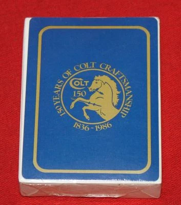 Colt Firearms Factory 150th Playing Cards 1986 Blue - Image 1 of 2