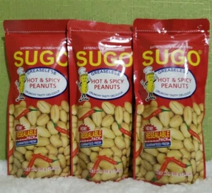 (3 paquetes.) SUGO CACAHUETES CALIENTES Y PICANTES SIN GRASA 100GRMS CADA PAQUETE - Imagen 1 de 2