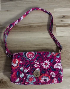 Vera Bradley Bloom Berry Turnlock Crossbody - Picture 1 of 6