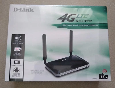D-Link DWR-921 3G 4G LTE SIM Slot 10/100 LAN WiFi Wireless N Router 2x Antennas - Image 1 of 4