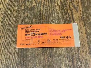 1980's Vintage Walt Disney World Magic Kingdom 2 Day Ticket Book Child Used - Picture 1 of 3