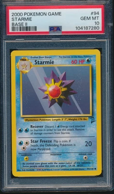 2000 Pokemon Game #94 Starmie Base II PSA 10 GEM MINT - Image 1 of 4