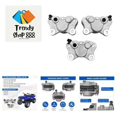 Juego completo de pinzas de freno delanteras y traseras para Arctic Cat 250 300 375 400 500 Foto 1 de 4