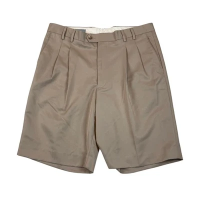 Cutter Buck Mens Khaki Pleated DryTec Golf Shorts Size 36 - Image 1 of 3