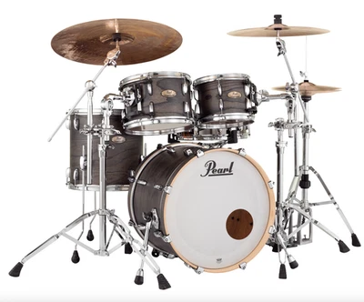 Pearl Session Studio Select 4-piece Shell Pack - 20" Bass Drum BLACK SATIN ASH - Image 1 of 4