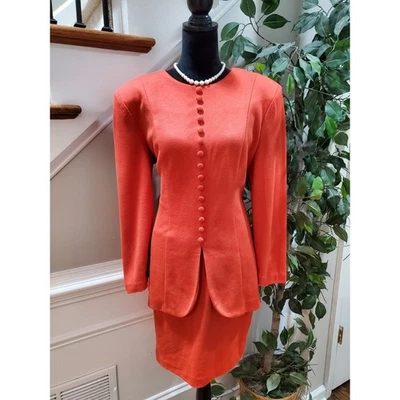 Vestido De Colección Dani Max Para Mujer Naranja Acrílico Cuello Redondo Manga Larga Hasta la Rodilla 12 Foto 1 de 4