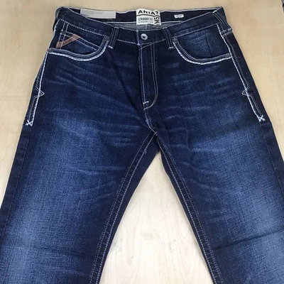 Jeans rectos Ariat serie M5 para hombre lavado ruiseñor vaquero occidental 35x34 Foto 1 de 4