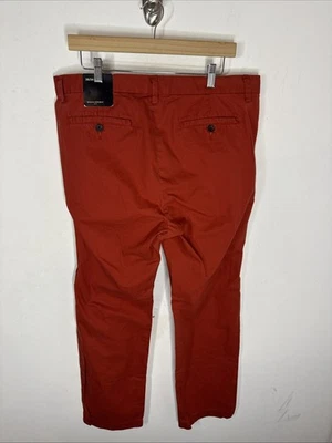 Calça chino Banana Republic Emerson masculina 36x34 vermelha reta conforto - Imagem 1 de 4