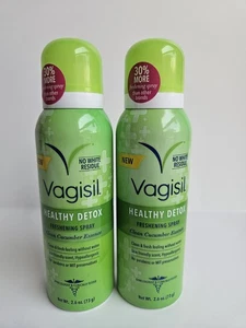 Vagisil Healthy Detox Freshening Spray Clean Cucumber Essence 2.6oz Pack Of 2 - Picture 1 of 3