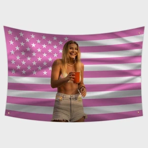 Sarah Cameron Pink American Flag – Outer Banks Flag - Picture 1 of 2
